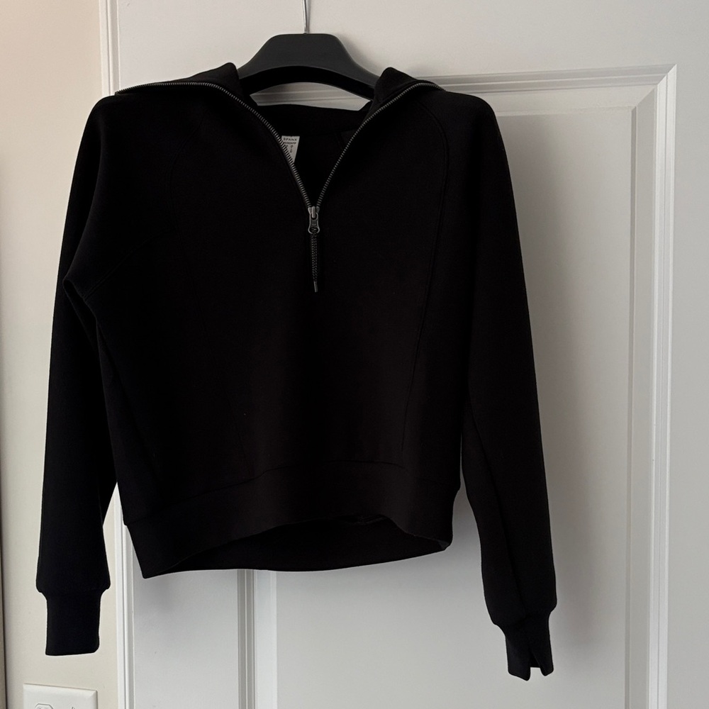 SPANX Air Essentials Black Women's Half-Zip Sweatshirt